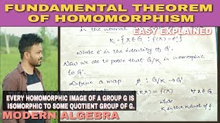 Fundamental theorem of homomorphism  MATHEMATICS ANALYSIS [upl. by Orianna248]