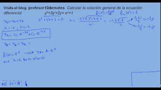 EDO lineales de cualquier orden NO homogéneas ejercicio 01a principio de superposición [upl. by Hurley]