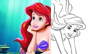 Come colorare Ariel la sirenetta How to color Ariel [upl. by Ko]