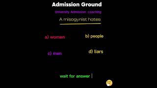 Misogynist admission english [upl. by Nauwaj]