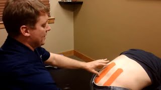 KT Kinesio Tape for LOW BACK PAIN  Sports Chiropractor in Bozeman prochiropractic [upl. by Abil677]