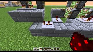 Minecraft Tutorial  3x3 Horizontal Piston Door Seamless [upl. by Vedi]