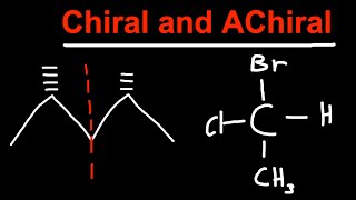 Identifying chiral or achiral and chiral centers  chiral achiral chrial center organic chemistry [upl. by Liggett241]