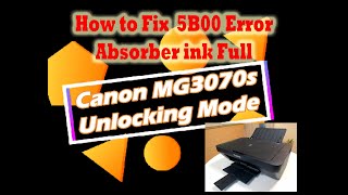 How to Fix ink Absorber Full on Canon MG3070s Hardware  Software Edition [upl. by Eetnod718]