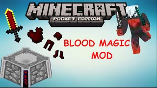 Blood Magic Mod  New weapons armour and items  Minecraft Pocket Editon  0105 [upl. by Michaeu]