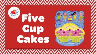 5 Cup Cakes in the Bakers Shop With Lyrics 😄 Kids Song Lyrics [upl. by Anead]