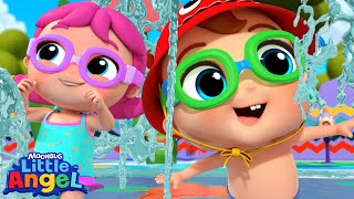 Splash Pad Challenge  Water Games  Little Angel Kids Songs amp Nursery Rhymes [upl. by Chance]