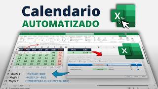 Crea un CALENDARIO Mensual en Minutos  Fórmula mágica en Excel Paso a Paso [upl. by Ellenaej114]