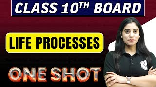 LIFE PROCESSES IN 1 SHOT  Class 10th Board Exams [upl. by Lossa]