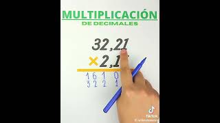 Multiplicación de Decimales matemática maths matematicas piradosporlasmatesygeometria [upl. by Eikceb]