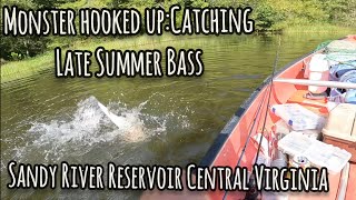 Late Summer Canoe Fishing Sandy River Reservoir  Prince Edward County Virginia [upl. by Maker]