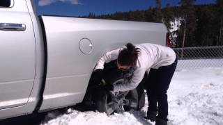 Installing TracGrabbers  Get vehicle out from snow [upl. by Shotton]