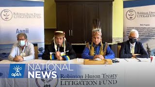 RobinsonHuron Treaty Litigation Fund press conference  APTN News [upl. by Sherrod]