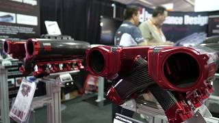 Performance Design LSX Carbon Fiber Cross Ram Intake Manifolds at SEMA [upl. by Sarad]