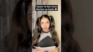 Topper rocked monitor shocked 😂topper monitor funny schoollifecomedy shortvideo youtubeshorts [upl. by Sapienza140]