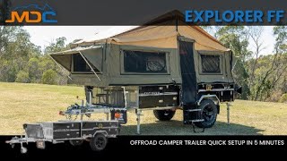 Quick Setup MDC EXPLORER FF Camper Trailer [upl. by Malda22]