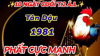 SỰ THẬT BẤT NGỜ 10 NGÀY CUỐI THÁNG 2 ÂM LỊCH  TÂN DẬU 1981 SỰ NGHIỆP HANH THÔNG  TIỀN VỀ CHẬT KÉT [upl. by Selassie116]