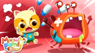 Bad Germs Go away  Educational Songs  Funny Kids Song  MeowMi Family Show [upl. by Rhtaeh968]