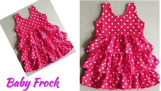 Baby FrockLayer Baby Frock Cutting and Stitching [upl. by Newcomer445]