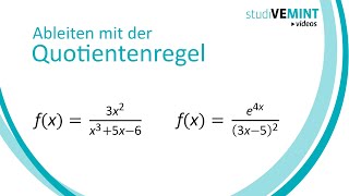 Ableiten mit der Quotientenregel [upl. by Eitsim]