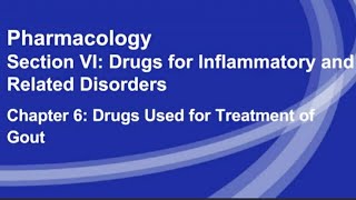 Pharmacologykaplansection sixchapter6 drug used in gout kaplan medicineusmlepharmacology [upl. by Adaminah]