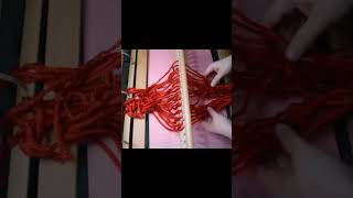 quick weaving on a rigid heddle loom  single strand warping weaving [upl. by Sidhu231]