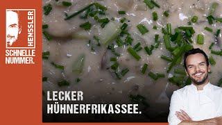 Schnelles Hühnerfrikassee Rezept von Steffen Henssler [upl. by Arimas]