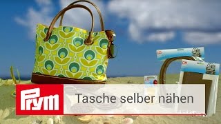 Taschen selber nähen mit Prym  Taschenboden und Taschengriffe aus Leder [upl. by Ulani466]