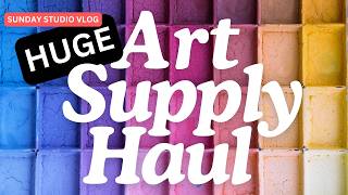 Huge Art Supply Haul  Paint Surfaces Sketchbooks and more [upl. by Neo840]