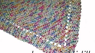 lillas tutorials scialle ai ferri facilissimo  Easy peasy knitted shawl [upl. by Myrlene]