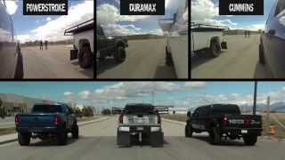 POWERSTROKE VS DURAMAX VS CUMMINS PART 2 [upl. by Barclay479]