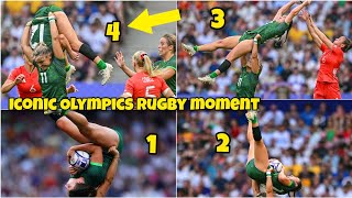 Erin King INCREDIBLE POWER to Save Emily Lane from falling on her back in Rugby Olympics 7s sevens [upl. by Spielman529]