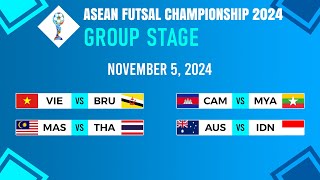 Group AB Match Results  ASEAN Futsal Championship 2024 [upl. by Roydd267]