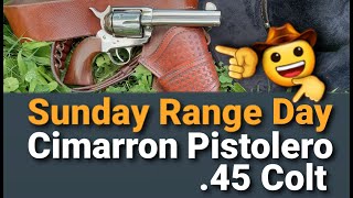 Cimarron Pistolero Nickel 45 Colt Sunday Range Day [upl. by Converse112]