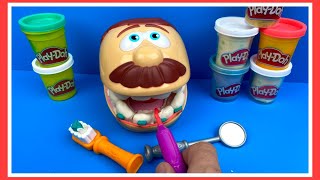 Play Doh Drill n Fill Dentist spelen  Family Toys Collector [upl. by Andert349]