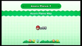 New Super Mario Bros U Deluxe Acorn Plains1 Acorns Plains Way [upl. by Ylek]