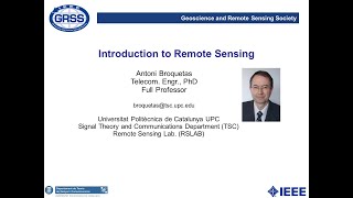 1 Introduction to Remote Sensing [upl. by Ferullo]