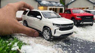 Unboxing of Mini Chevrolet Tahoe SUV  RAM  Realistic Diecast Model Cars [upl. by Nalon]