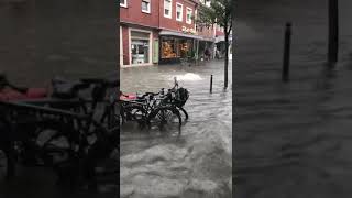 Überschwemmung nach Unwetter im Zentrum von Coesfeld Münsterland Westfalen [upl. by Alberto]