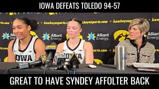 Syndey Affolter Back In Iowas Lineup hawkeyes [upl. by Frear62]