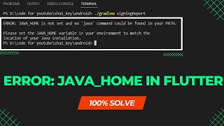 Error How to Fix Java Home is Not Set and Java Command is Not Found [upl. by Iggem667]