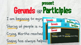 Gerunds and Present Participles  EasyTeaching [upl. by Norbert244]