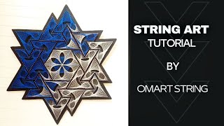 String Art Tutorial Wall hangingHome DecorDIY [upl. by Alemap]