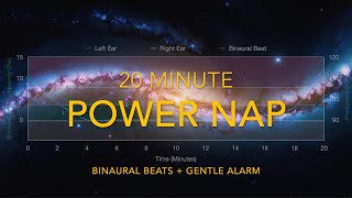 20 Minute Power Nap  Binaural Beats amp Gentle Alarm  Fall Asleep fast  Quick Energy Boost [upl. by Nilats182]