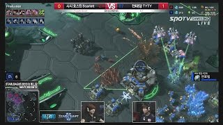 스타리그 Sasha Hostyn vs 전태양 챌린지 32강 2세트 EsportsTV [upl. by Ennyletak683]