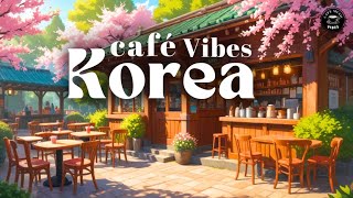 Cherry Blossom🌸Café Korea Vibes ☕ Chilling at a Korean Coffee Shop  Jazz amp Calm Music [upl. by Elvyn]