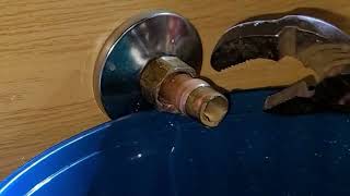 Diy installing a new compression fitting water line [upl. by Attirb]