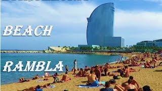 Barcelona de la Rambla a la Playa [upl. by Dian]