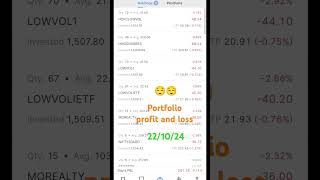 ETF Holding।Portfolio Review।ETF Investing।Portfolio profit amp losstrendingshortfeedetfetfsshort [upl. by Naujud725]