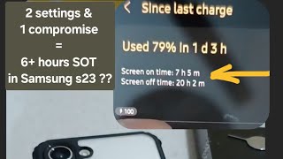 Samsung s23 battery improvement with 3 settings 😎 [upl. by Retse412]